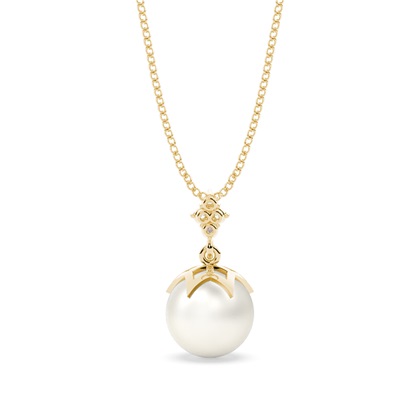 Perlenanhänger in einer Spannfassung