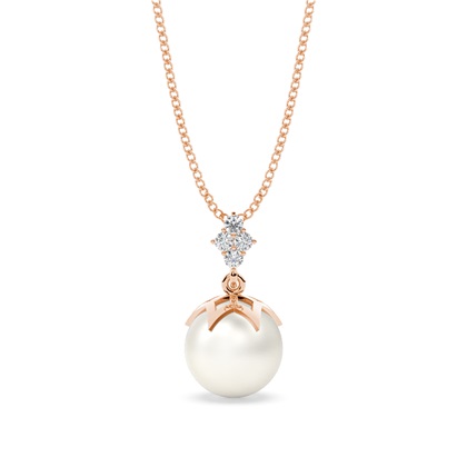 Tension Setting Pearl Pendant