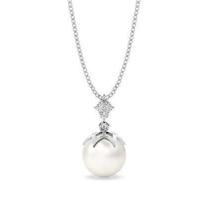 Tension Setting Pearl Pendant