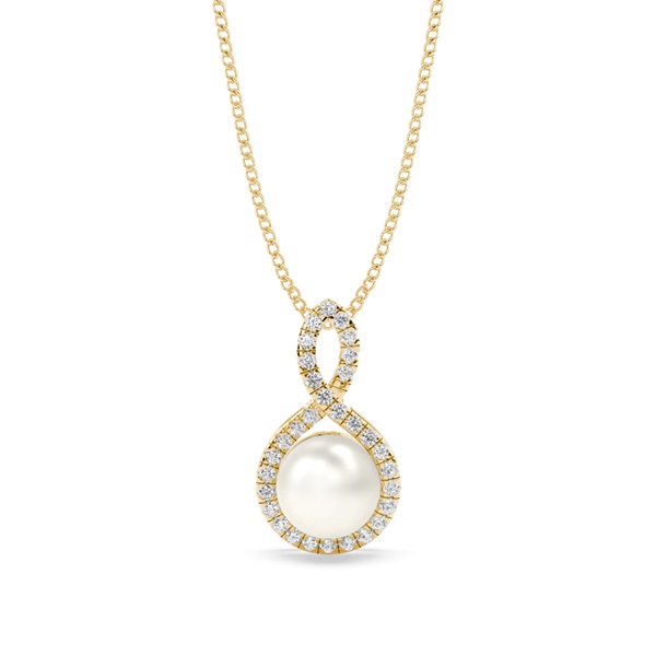 Tension Setting Pearl Pendant