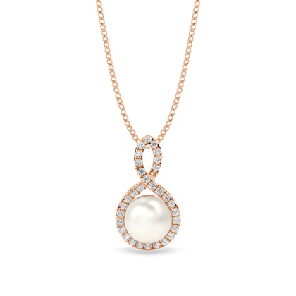 Tension Setting Pearl Pendant