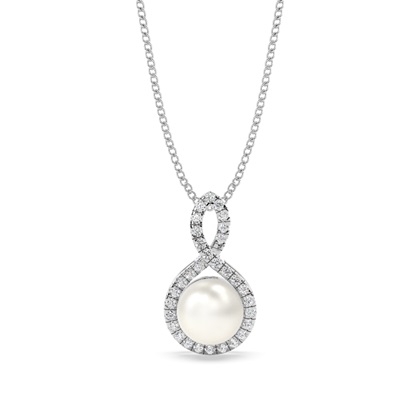 Tension Setting Pearl Pendant