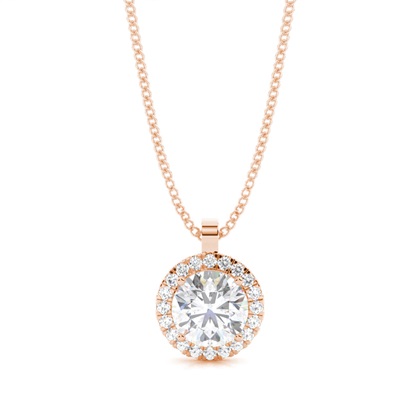 Prong Setting Halo Moissanite Pendant
