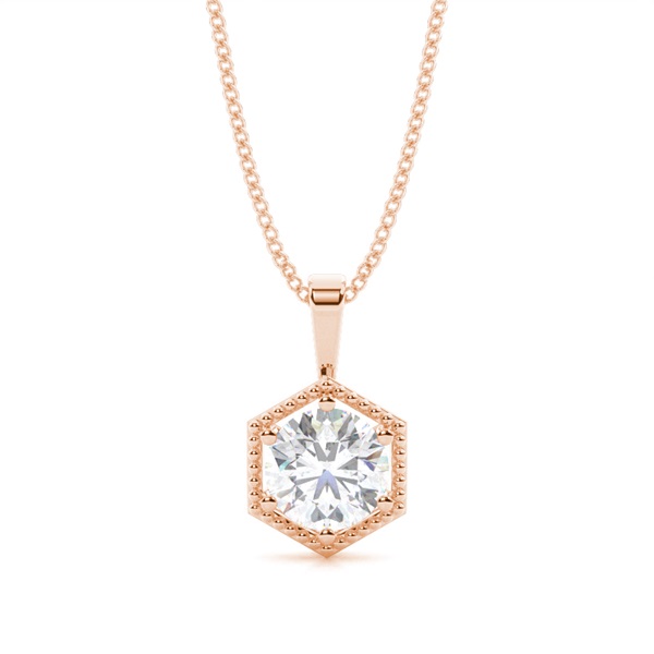 Prong Setting Moissanite Solitaire Pendant