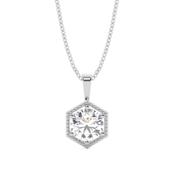 Prong Setting Diamond Solitaire Pendant