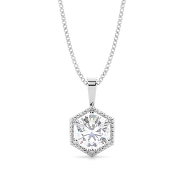 Prong Setting Moissanite Solitaire Pendant