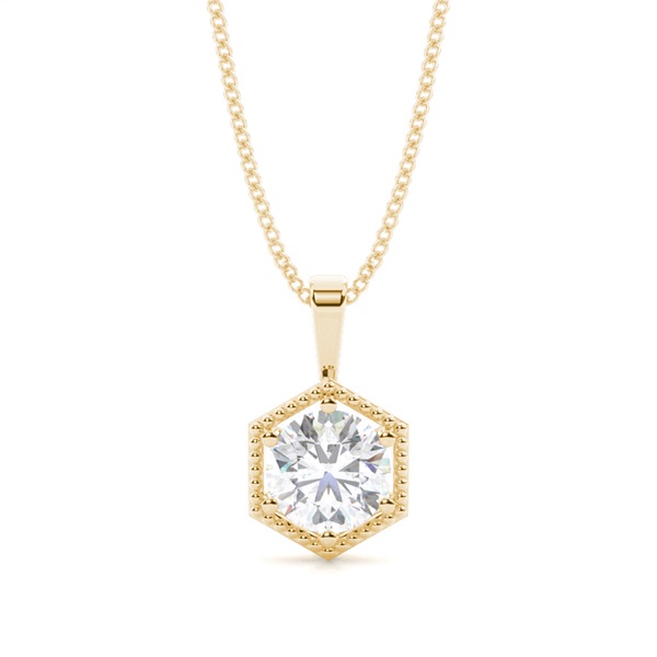 Prong Setting Moissanite Solitaire Pendant