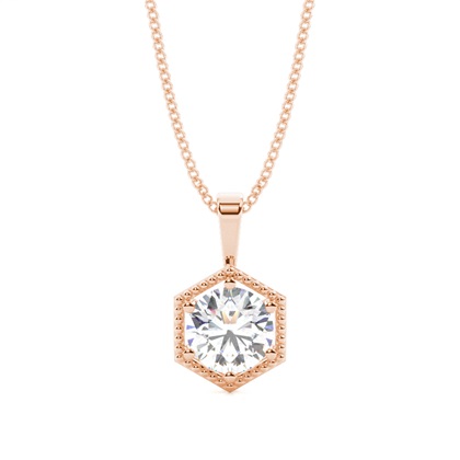 Prong Setting Diamond Solitaire Pendant