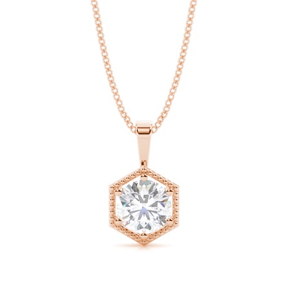 Prong Setting Moissanite Solitaire Pendant