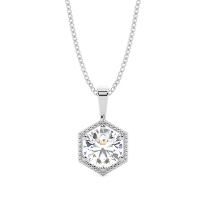 Prong Setting Diamond Solitaire Pendant