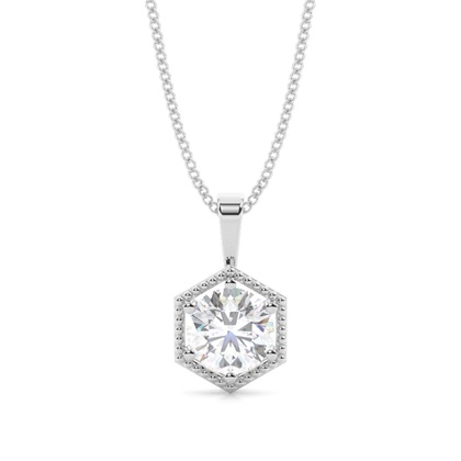 Prong Setting Moissanite Solitaire Pendant