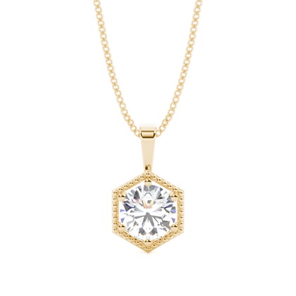 Prong Setting Diamond Solitaire Pendant