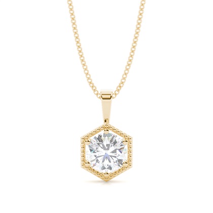 Prong Setting Moissanite Solitaire Pendant