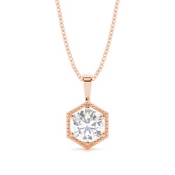 Prong Setting Moissanite Solitaire Pendant