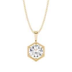 Prong Setting Diamond Solitaire Pendant