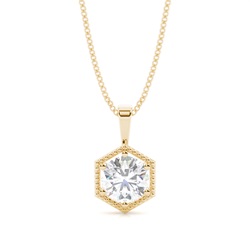 Prong Setting Moissanite Solitaire Pendant