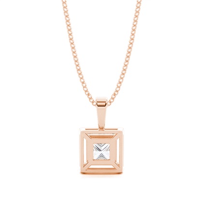 Princess Moissanite Pendants