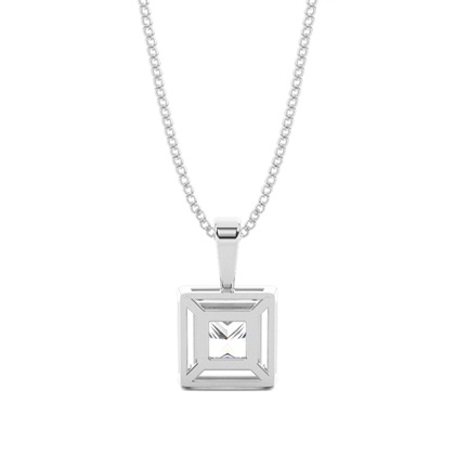 Prong-Einstellung Diamant Solitaire Anhänger