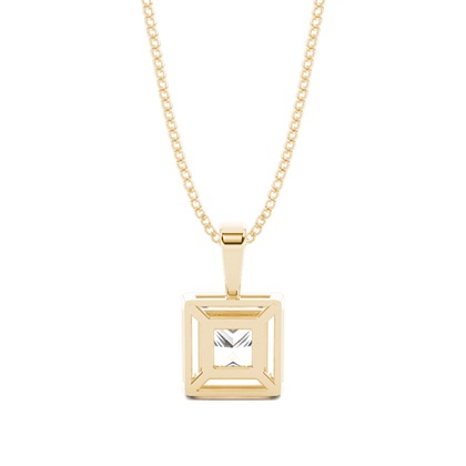 Prong-Einstellung Diamant Solitaire Anhänger