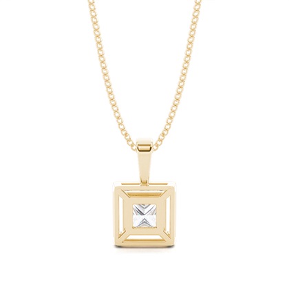 Yellow Gold Moissanite Pendants