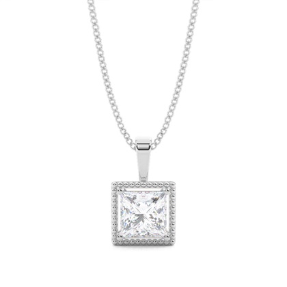 Princess Cut Diamond Pendants