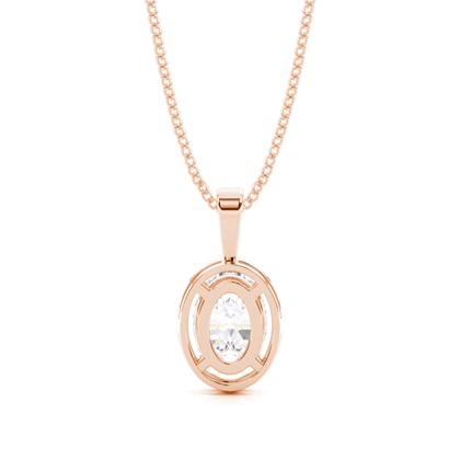 Rose Gold Moissanite Pendants