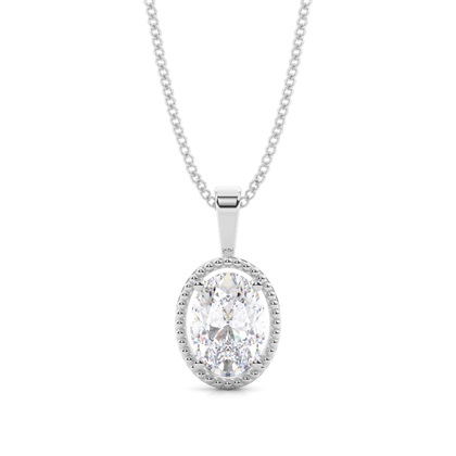 Prong Setting Moissanite Solitaire Pendant