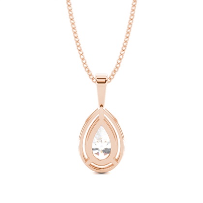 Prong-Einstellung Diamant Solitaire Anhänger