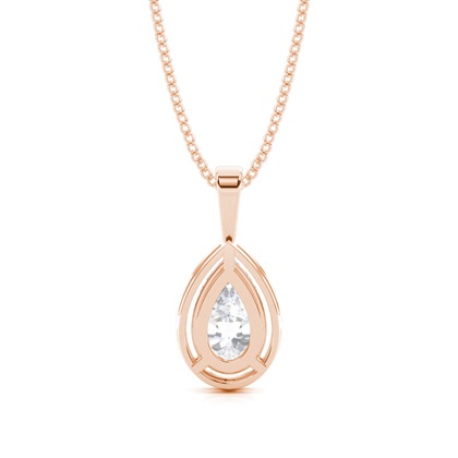 Pear Moissanite Pendants