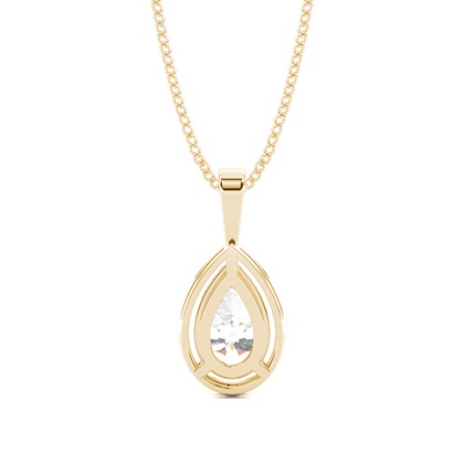 Prong-Einstellung Diamant Solitaire Anhänger