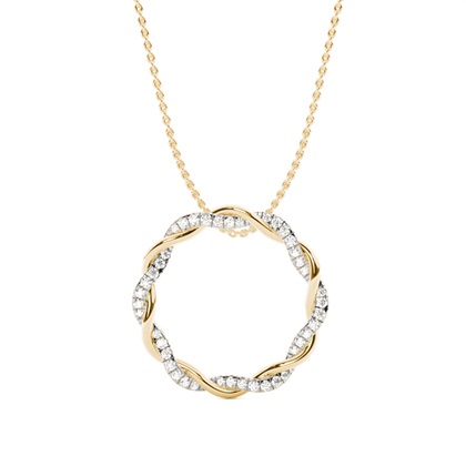 Yellow Gold Designer Diamond Pendants