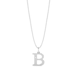 Anhänger Kette in Silber Buchstabe B