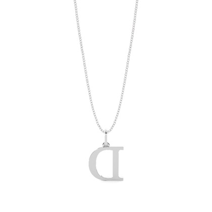 Anhänger Kette in Silber Buchstabe D