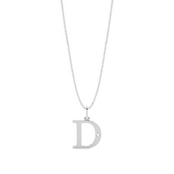 Anhänger Kette in Silber Buchstabe D