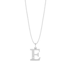 Anhänger Kette in Silber Buchstabe E