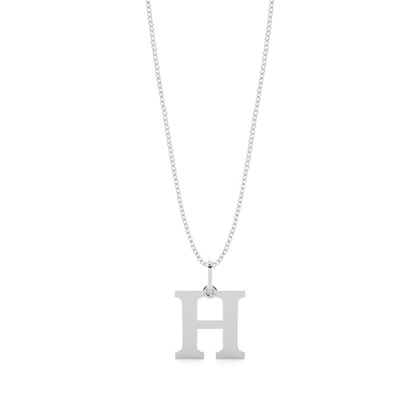 Anhänger Kette in Silber Buchstabe H