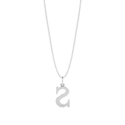 Anhänger Kette in Silber Buchstabe S