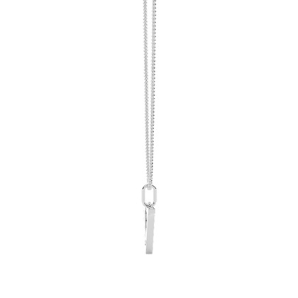 V Initial Pendant Necklace in Silver