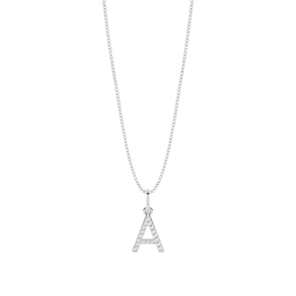 A Diamond Initial Pendant Necklace