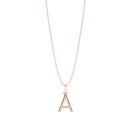 Rose Gold Initial Diamond Pendants