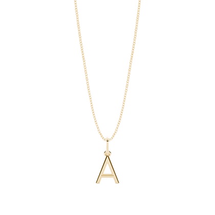 A Diamond Initial Pendant Necklace