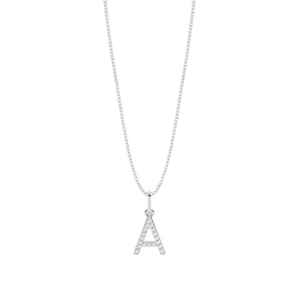 A Diamond Initial Pendant Necklace