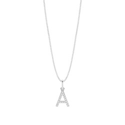 A Diamond Initial Pendant Necklace