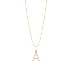 A Diamond Initial Pendant Necklace