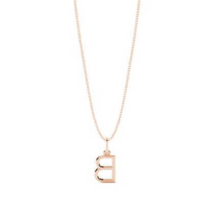 Rose Gold Initial Diamond Pendants