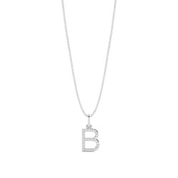 Diamant Anhänger Kette Buchstabe B