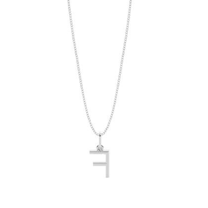 Diamant Anhänger Kette Buchstabe F