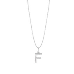 Diamant Anhänger Kette Buchstabe F