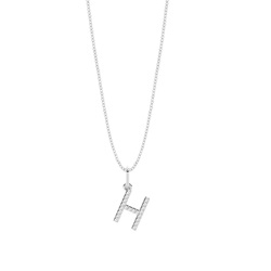 H Diamond Initial Pendant Necklace
