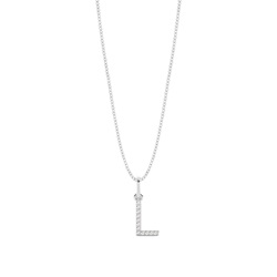 Diamant Anhänger Kette Buchstabe L